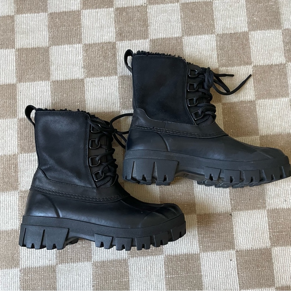 Rage & Bone RB Winter Boots with Leather, Shearling and Waterproof Rubber 38 8